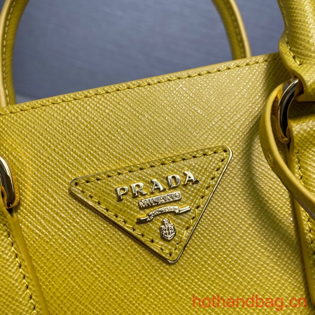 Prada Saffiano leather handbag 1BA358 yellow