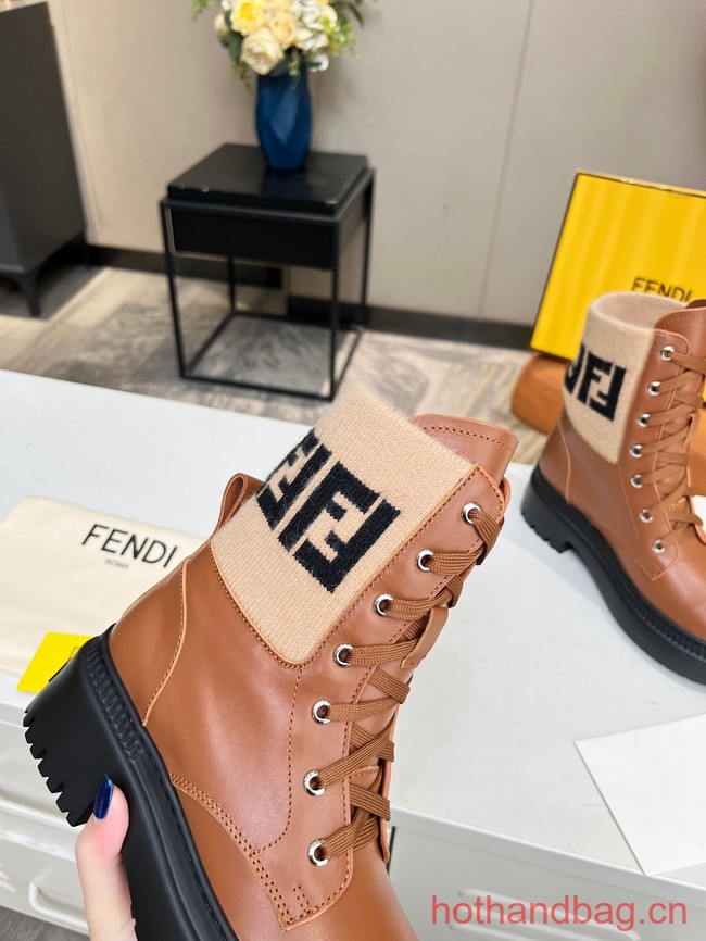 Fendi graphy leather biker boots 93705-6