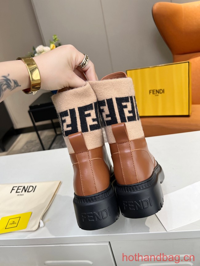 Fendi graphy leather biker boots 93705-6