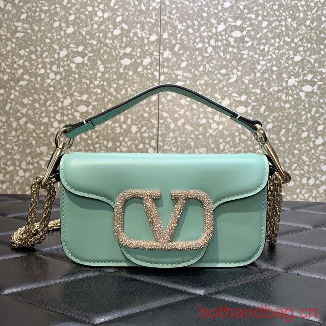 VALENTINO GARAVANI MINI LOCO Calf leather Shoulder Bag 1W2B0K green