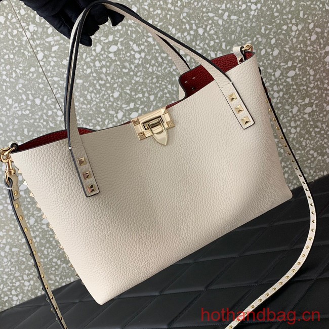 VALENTINO grain calfskin leather bag 0044 white