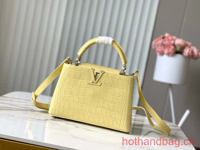 Louis Vuitton Crocodile Capucines BB N48865 yellow