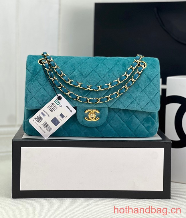 Chanel CLASSIC HANDBAG A1112 LIGHT BLUE