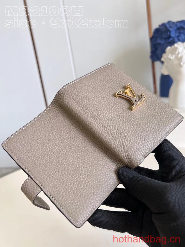 Louis Vuitton Vertical Compact Wallet M82461 gray