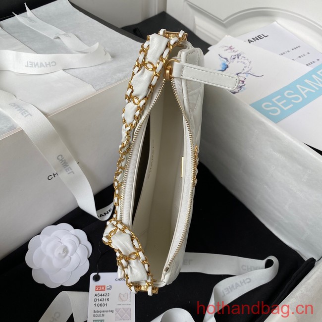 Chanel SMALL HOBO HANDBAG AS4422 white