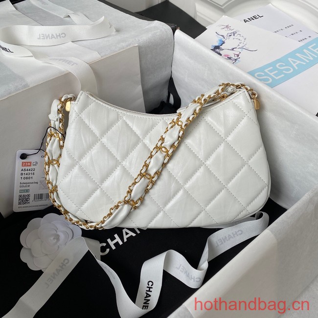 Chanel SMALL HOBO HANDBAG AS4422 white