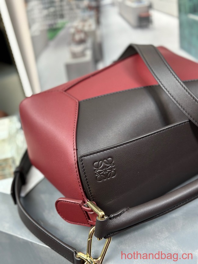 Loewe Classic leather Puzzle bag 47398 Chocolate&Burgundy