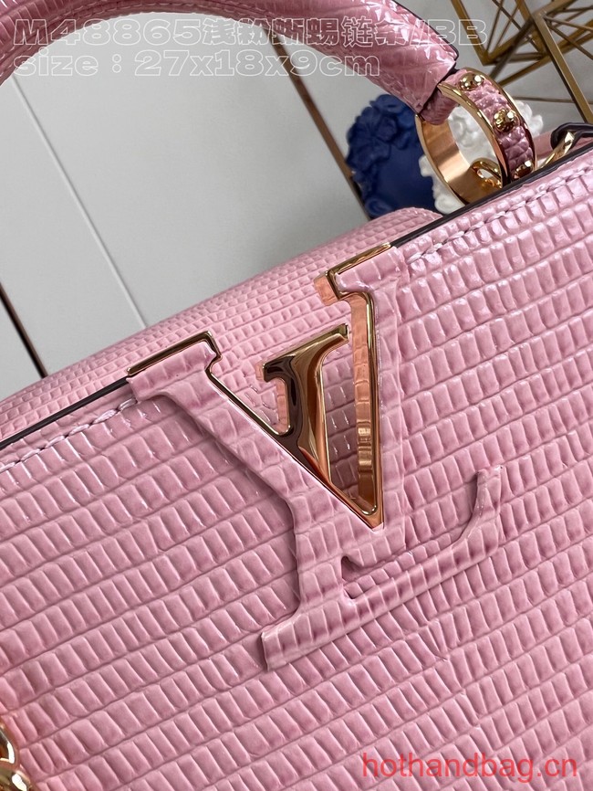 Louis Vuitton Capucines Lizard print BB M21043 pink