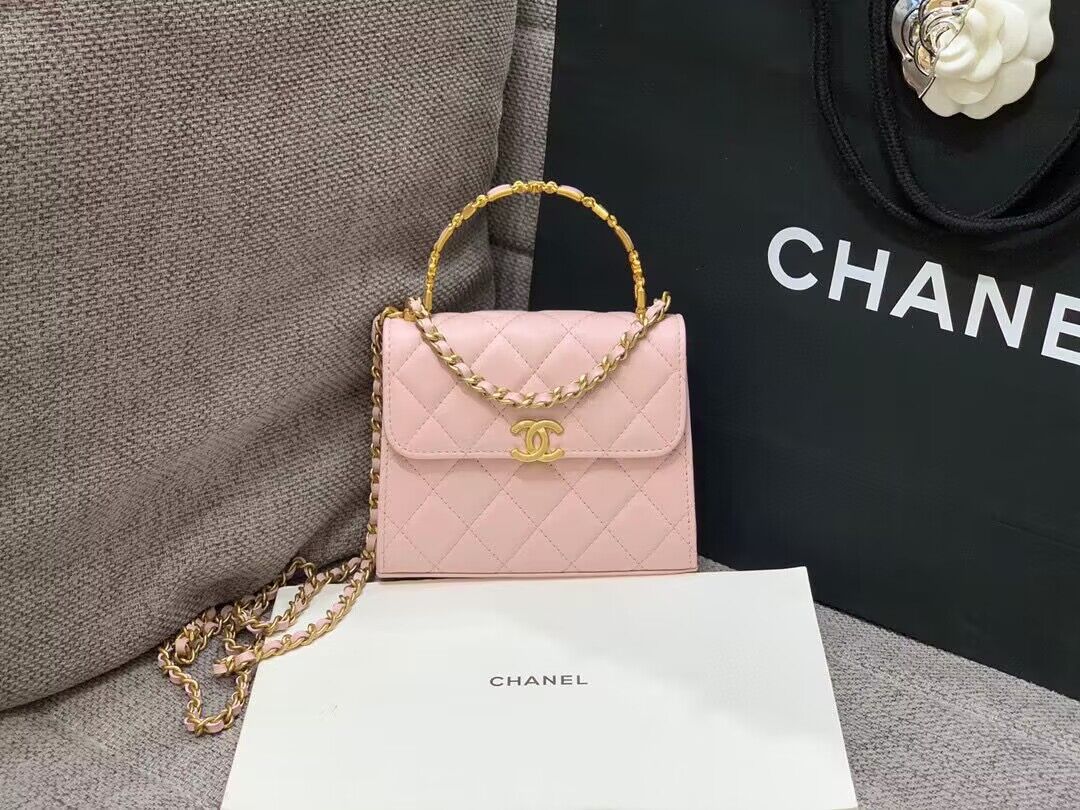 CHANEL 22B Kelly Top Handle Bag AP2945Y Pink