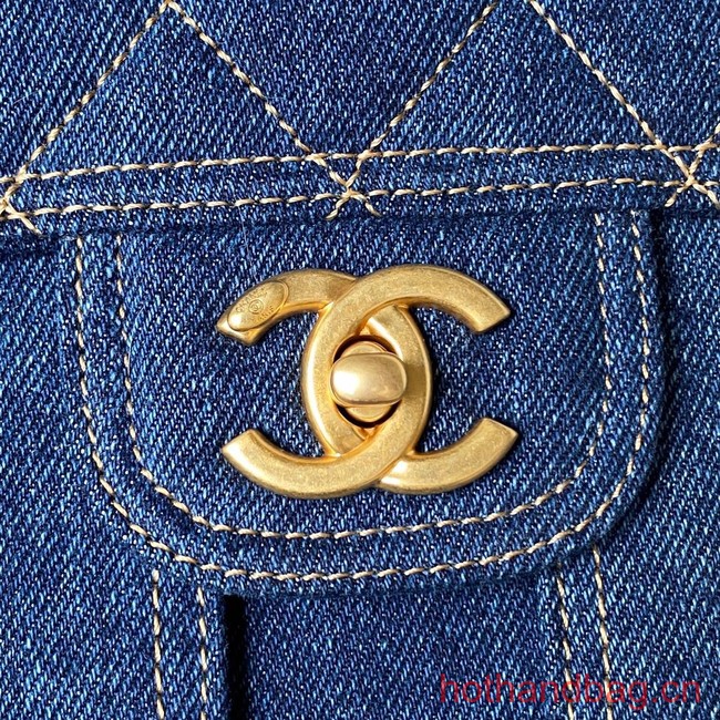 CHANEL Backpack Denim AP4031 Blue