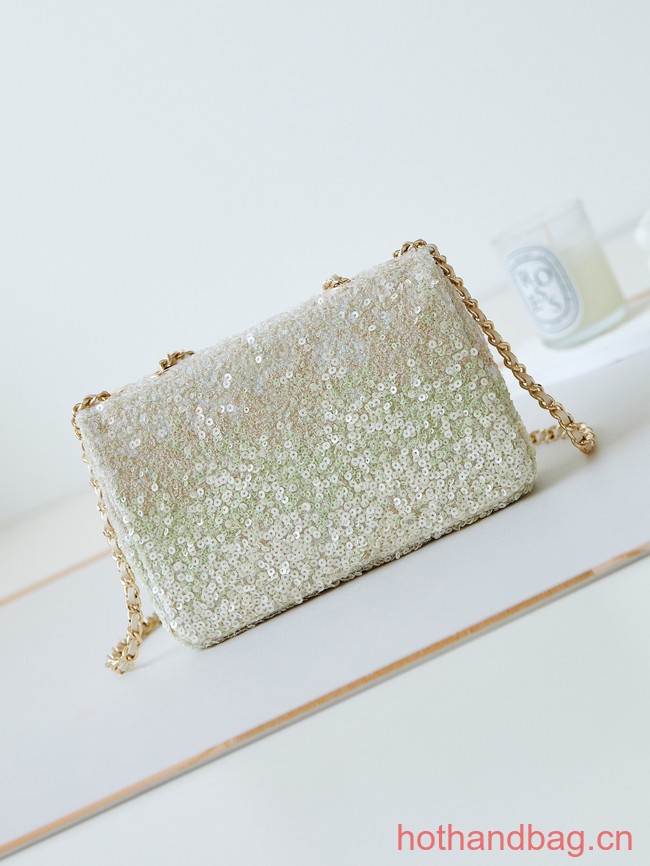 Chanel SMALL FLAP BAG AS3965 green