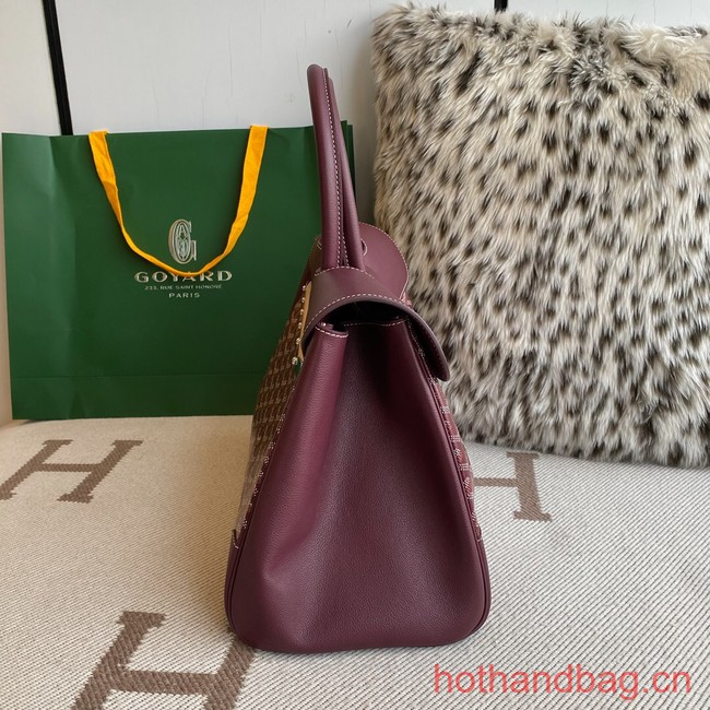 Goyard Calfskin Leather Tote Bag 20300 Wine