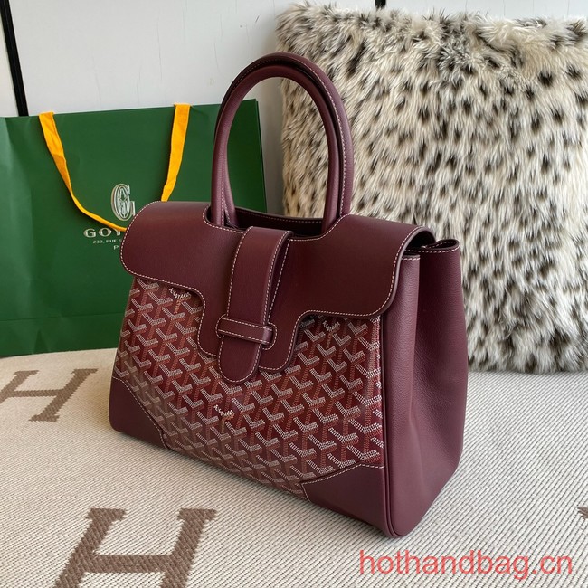 Goyard Calfskin Leather Tote Bag 20300 Wine