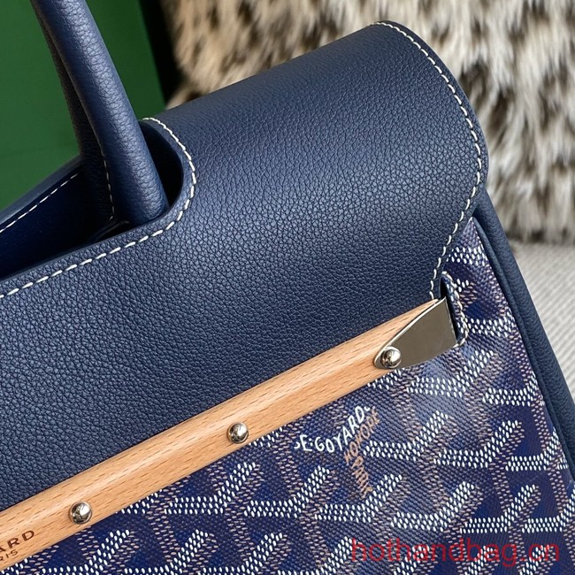 Goyard Calfskin Leather Tote Bag 20300 blue