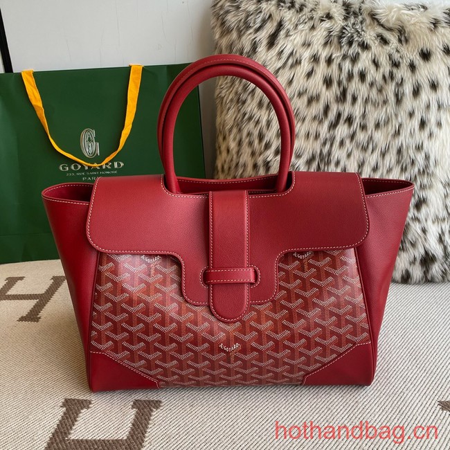 Goyard Calfskin Leather Tote Bag 20300 red