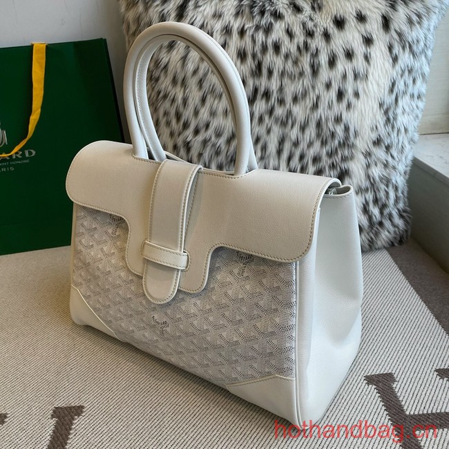 Goyard Calfskin Leather Tote Bag 20300 white