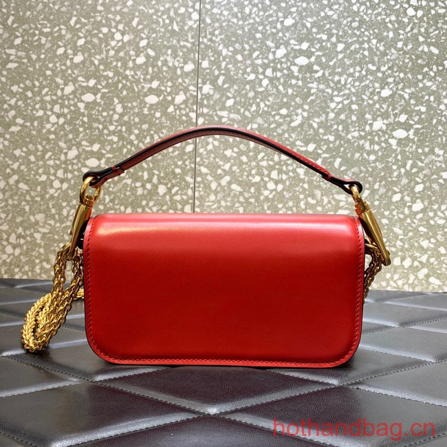 VALENTINO GARAVANI MINI LOCO Calf leather Shoulder Bag 1W2B0K red