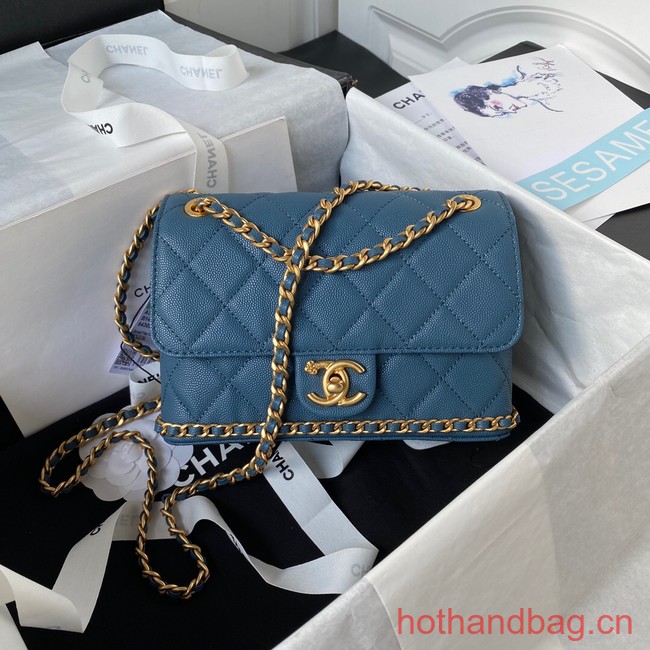 Chanel SMALL FLAP BAG AS4489 blue