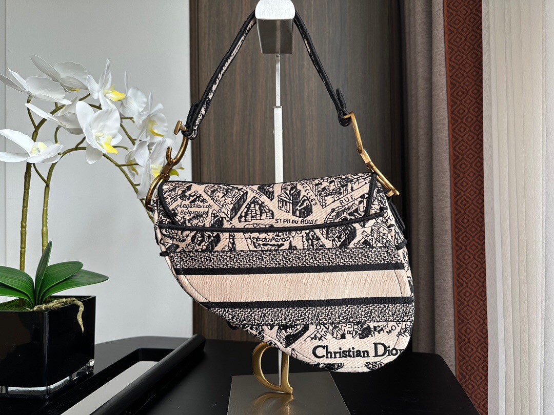 Dior SADDLE BAG Embroidery M0446C-1