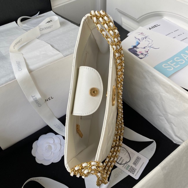 Chanel SMALL HOBO BAG AS4612 WHITE