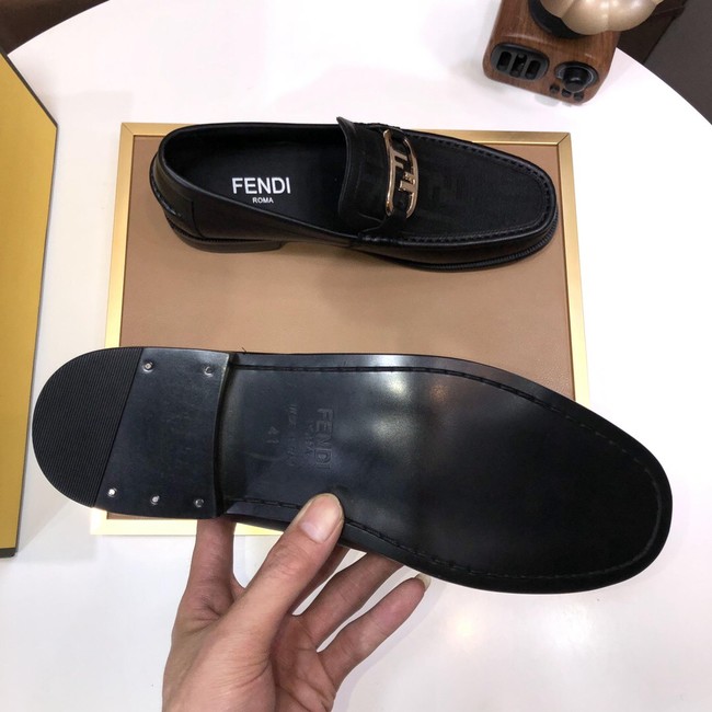 Fendi Mens FF Squared leather loafers 93833-4