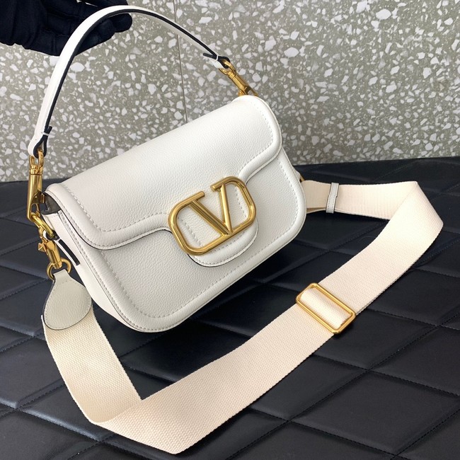 VALENTINO Loco calfskin leather bag B0M98 white