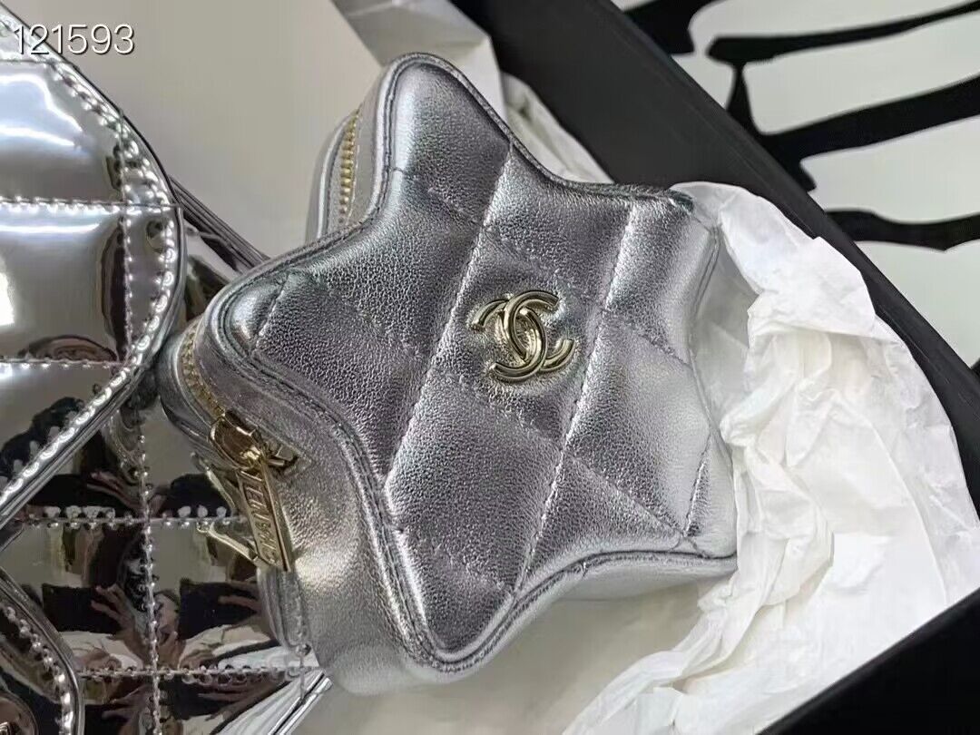 Chanel Mini Flap Bag & Star Coin Bag AS4646 Silver