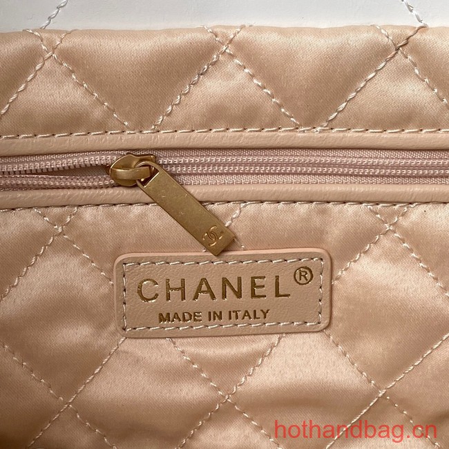 CHANEL 22 HANDBAG Calfskin & Gold-Tone Metal AS3261 white