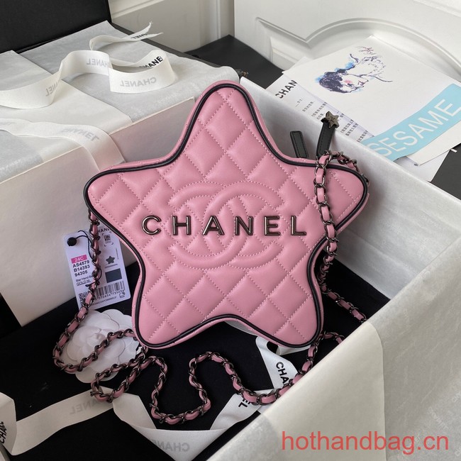 CHANEL STAR HANDBAG AS4579 & Guns-Tone Metal pink