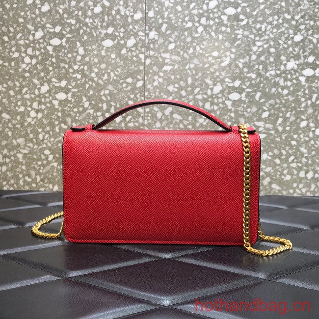 VALENTINO grain calfskin leather bag 0688 red