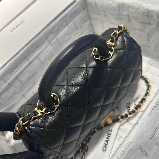 Chanel flap bag with top handle AS4569 Black