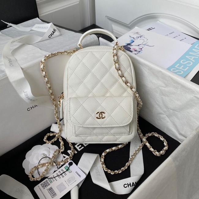 Chanel MINI BACKPACK AP3573 WHITE