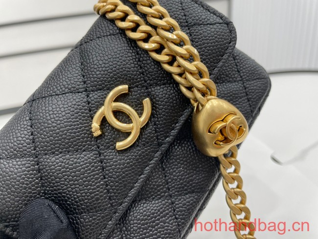 Chanel NANO CLUTCH WITH CHAIN A68128 black