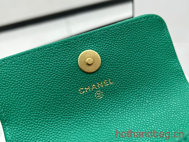 Chanel NANO CLUTCH WITH CHAIN A68128 green