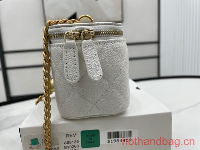 Chanel NANO CLUTCH WITH CHAIN A68129 white