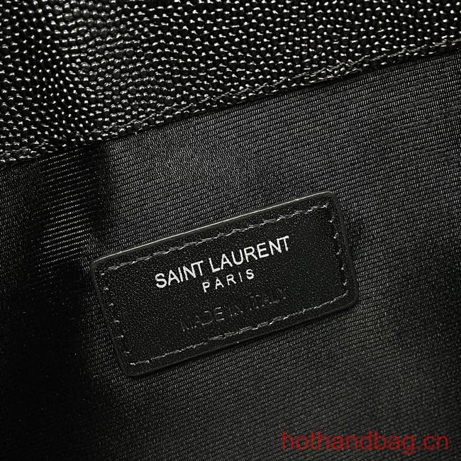 SAINT LAURENT UPTOWN POUCH IN GRAIN LEATHER A565739 BLACK