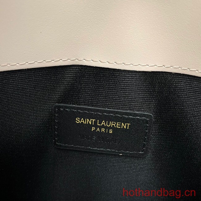 SAINT LAURENT UPTOWN POUCH IN SMOOTH LEATHER 565739 DARK BEIGE