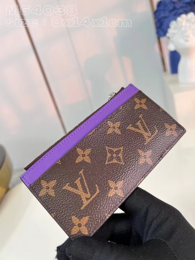 Louis Vuitton Coin Card Holder M82908 Purple