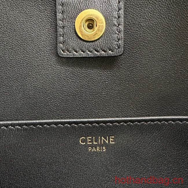 Celine MEDIUM NEWSPAPER BAG IN SUPPLE CALFSKIN 114253 BLACK