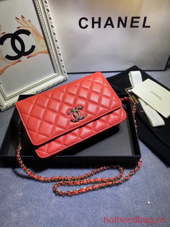 Chanel WALLET ON CHAIN AP1794 red