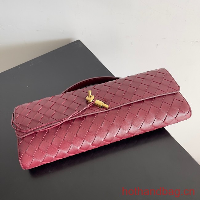 Bottega Veneta Long Clutch Andiamo With Handle 741511 Barolo