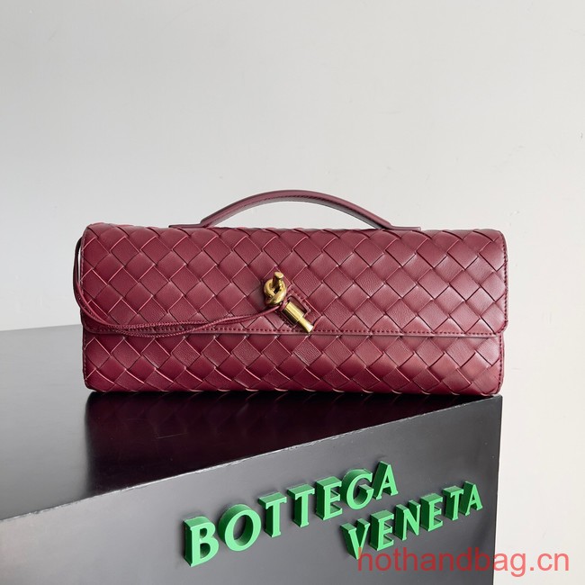 Bottega Veneta Long Clutch Andiamo With Handle 741511 Barolo