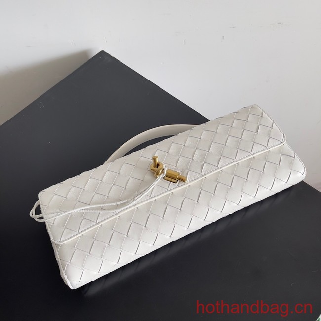 Bottega Veneta Long Clutch Andiamo With Handle 741511 white