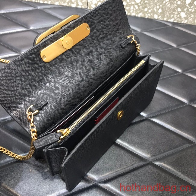 VALENTINO grain calfskin leather bag 0681 black