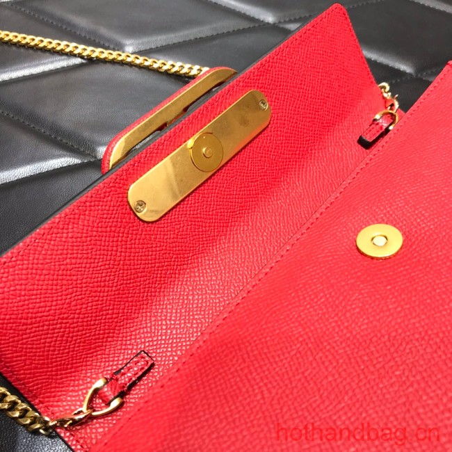 VALENTINO grain calfskin leather bag 0681 red