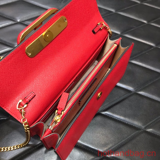 VALENTINO grain calfskin leather bag 0681 red