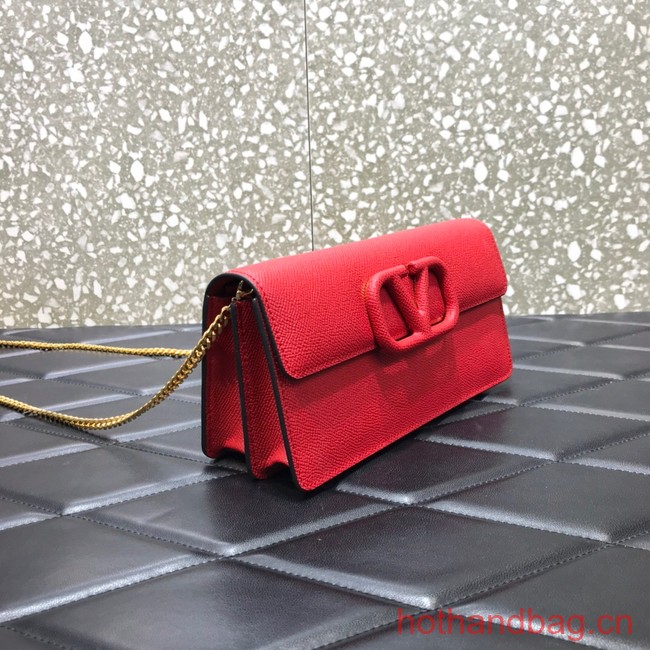 VALENTINO grain calfskin leather bag 0681 red