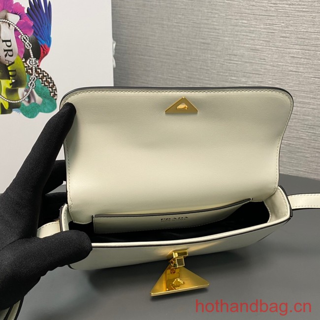 Prada Leather shoulder bag 1BD339 white