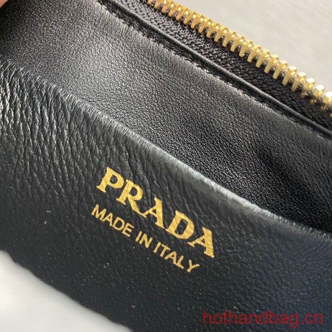 Prada leather shoulder bag 1BC199 black