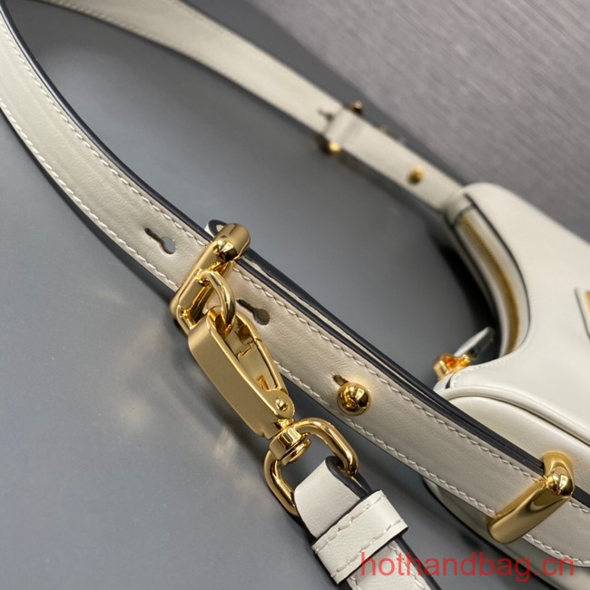 Prada leather shoulder bag 1BC199 white